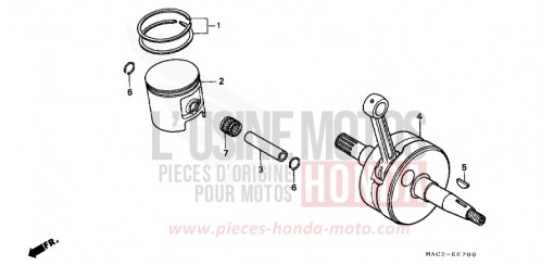VILEBREQUIN/PISTON CR500R1 de 2001